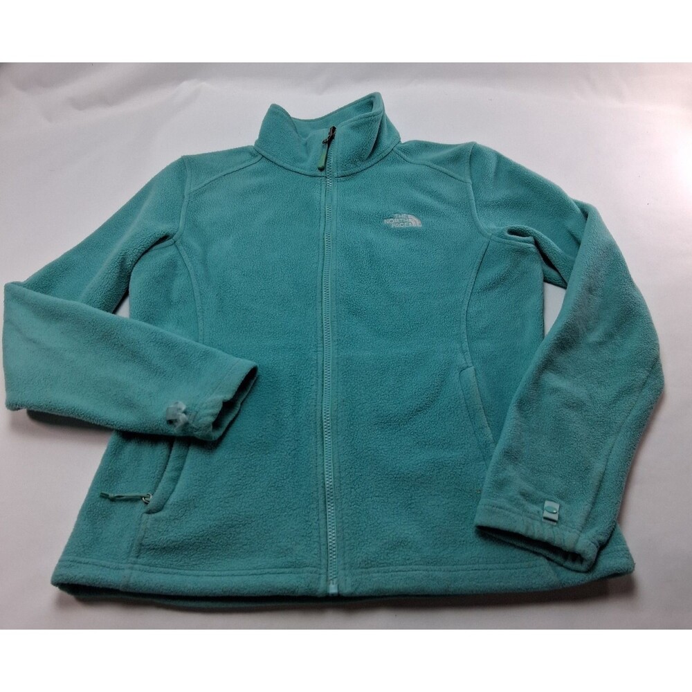 The North Face  TKA 100 Glacier Full Zip Fleece Jacket Teal Green‎ Medium -FLAW